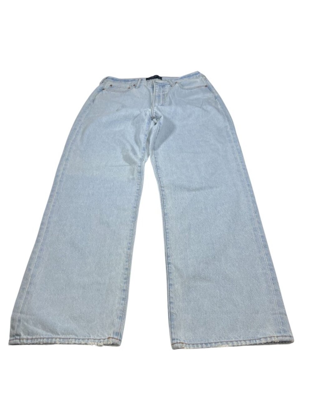 Abercrombie & Fitch Mens Blue Rigid Baggy Denim Jeans Size 34x34 Light Wash